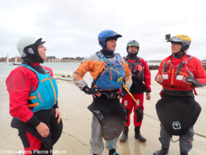 Briefing en kayak de mer