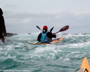 Passe à cailloux en kayak de mer